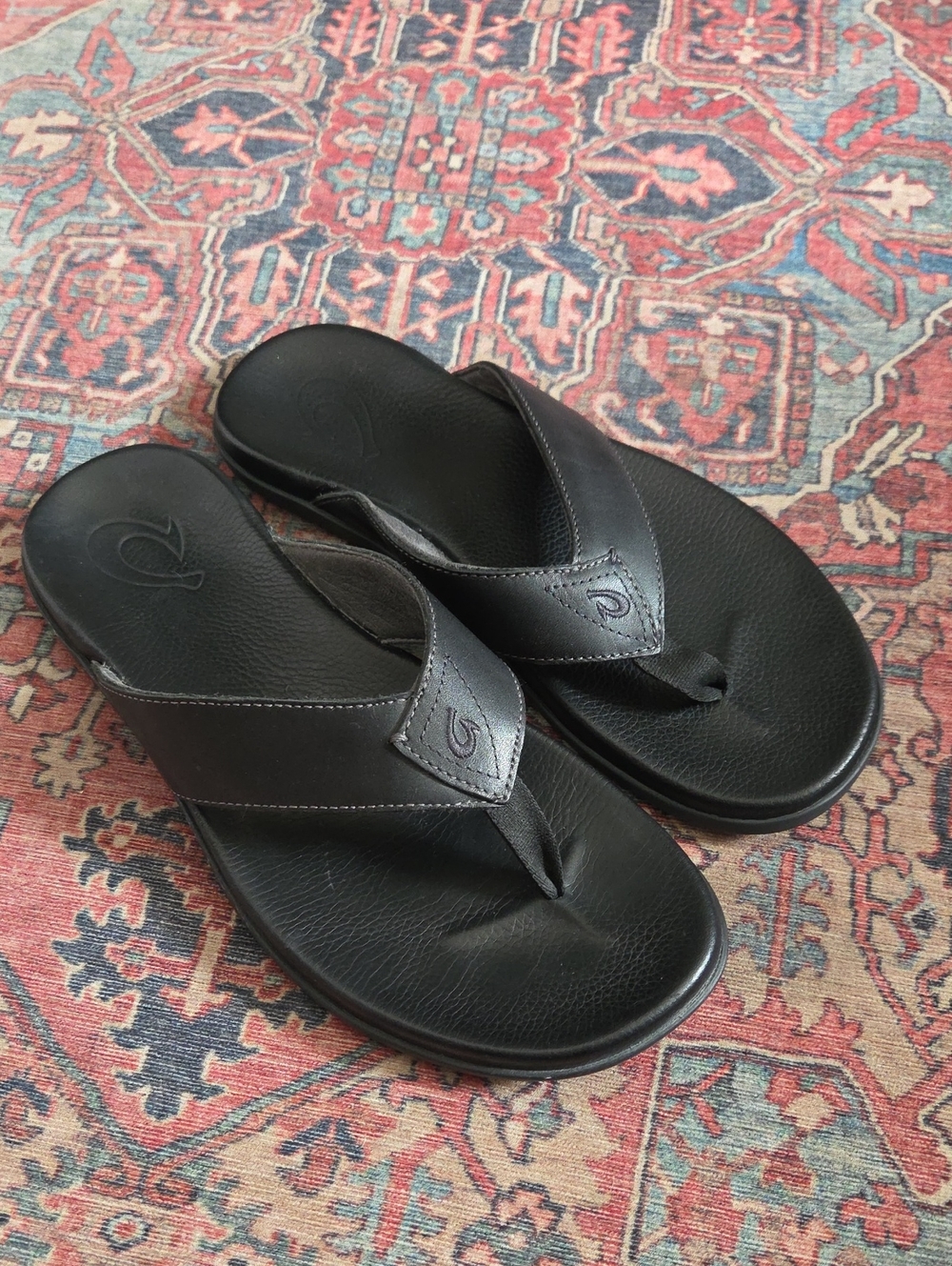 OluKai Mens Nalukai Leather Sandle Size 9